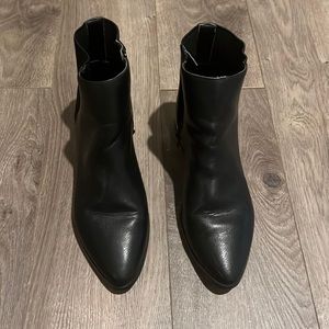 Kenzie ankle black booties textile upper, leather/ man made outsole